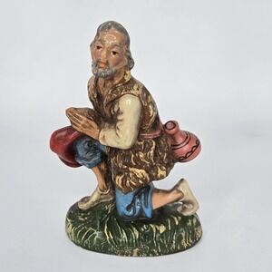 Fontanini Euromarchi Italian Scale Nativity Figurine Kneeling Prayer Shepherd 6"
